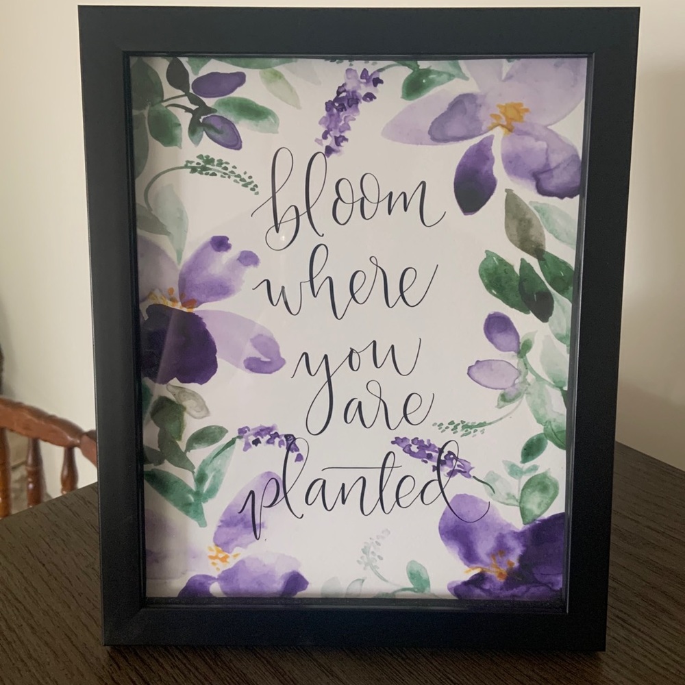 Watercolor print and frame 8x10
